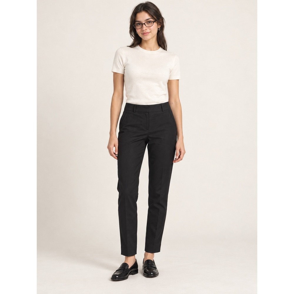 LOFT Ann Taylor Marisa Skinny Dress Pants Black Size 10 Mid Rise Work Trousers